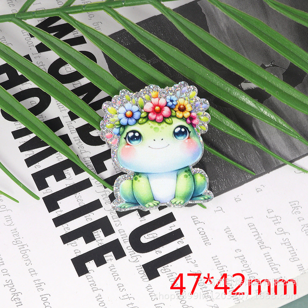 Wholesale 10PCS Animal Tiger Cat Rainbow Acrylics Accessories